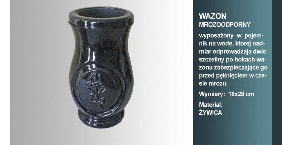 materiał wazonu: żywica
