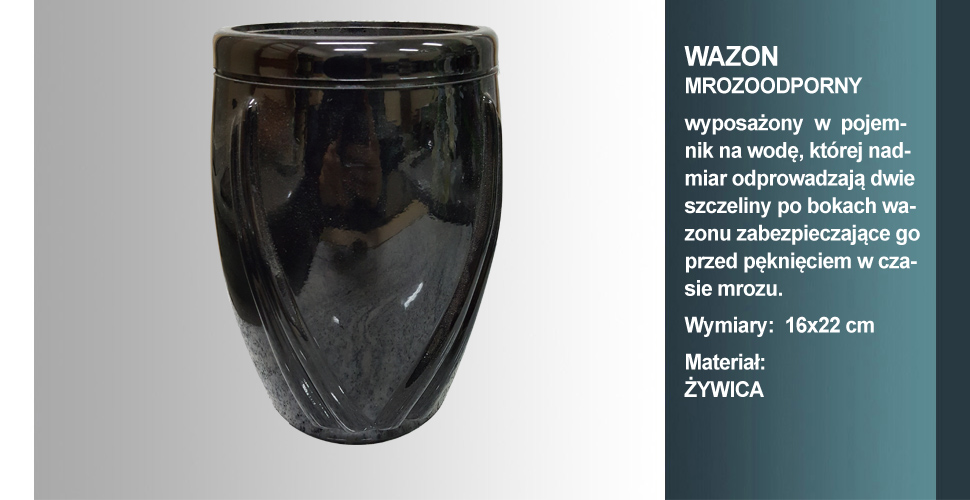 materiał wazonu: żywica