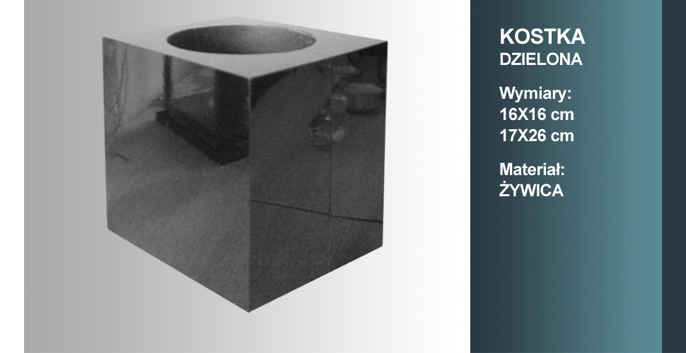 materiał kostki: żywica