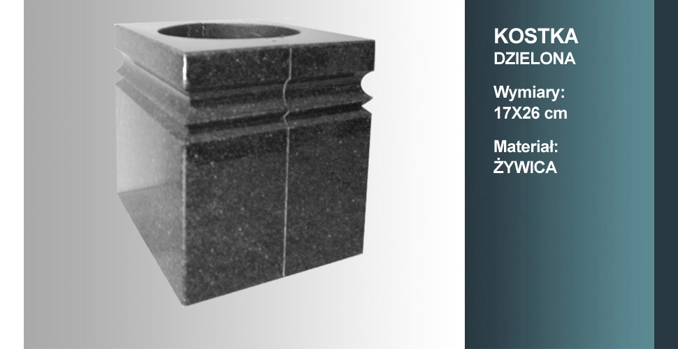 materiał kostki: żywica