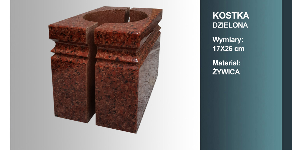 materiał kostki: żywica