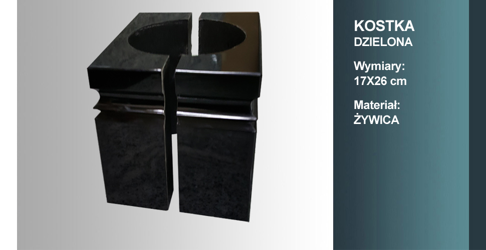 materiał kostki: żywica