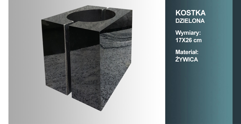 materiał kostki: żywica