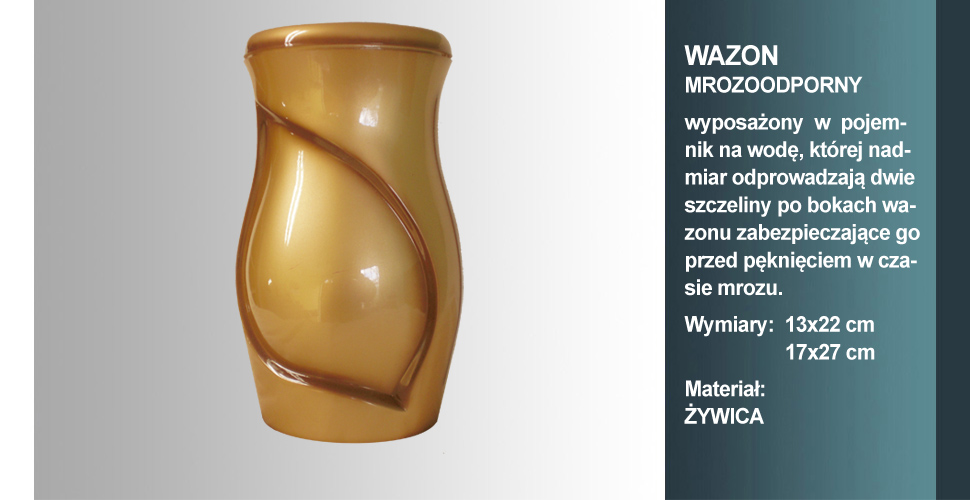 materiał wazonu: żywica