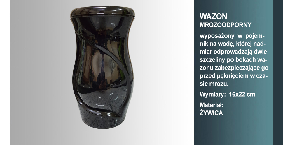 materiał wazonu: żywica
