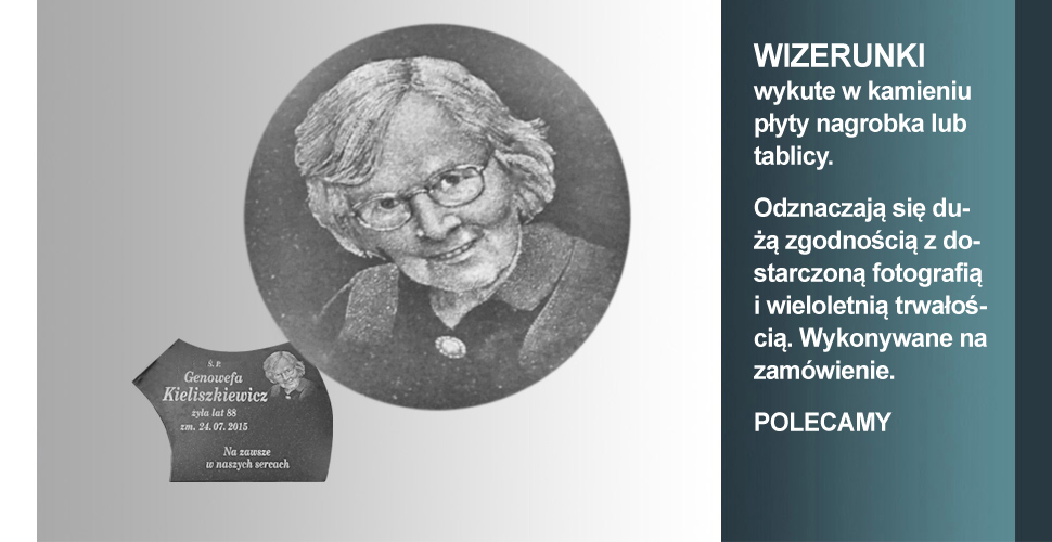 wizerunki wykute w kamieniu