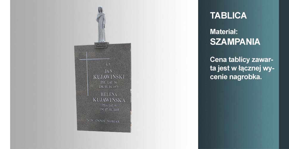 materiał tablicy: szampania